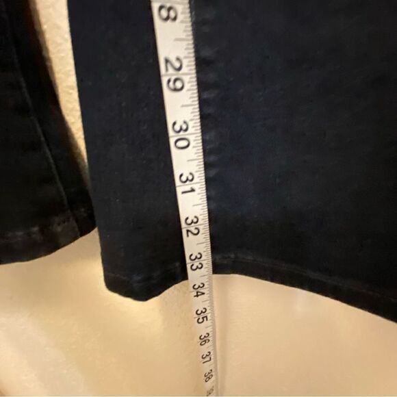 Banana Republic Dark Wash mid hi rise Bell Bottom flair leg denim jeans 25 LONG - Picture 12 of 12